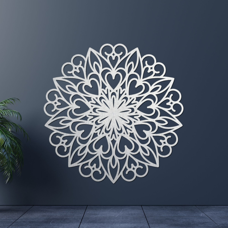 Faragott mandala, fából készült fali dekoráció - FARLIKT