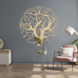 Fából készült falikép egy fával körben - ZITNAK 2