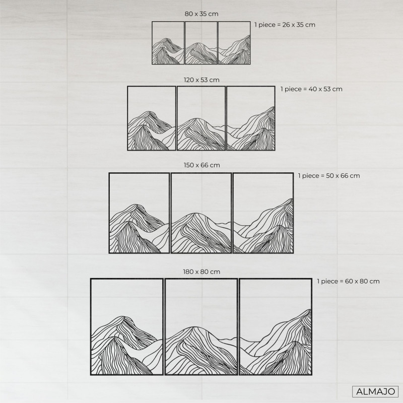 Hegyek elegáns fadíszítés - MAUTANIS