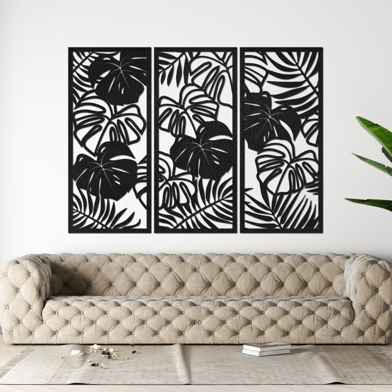 Trópusi levelek monstera és páfrány - LIBOGA