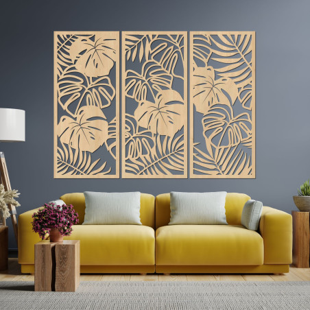 Trópusi levelek monstera és páfrány - LIBOGA