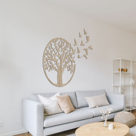 Fa falikép az élet fájáról: rusztikus lakberendezési panel Fa falikép az élet fájáról: rusztikus lakberendezési panel