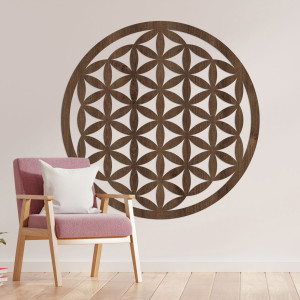 Elegáns faragott fa mandala falra - FLORUM