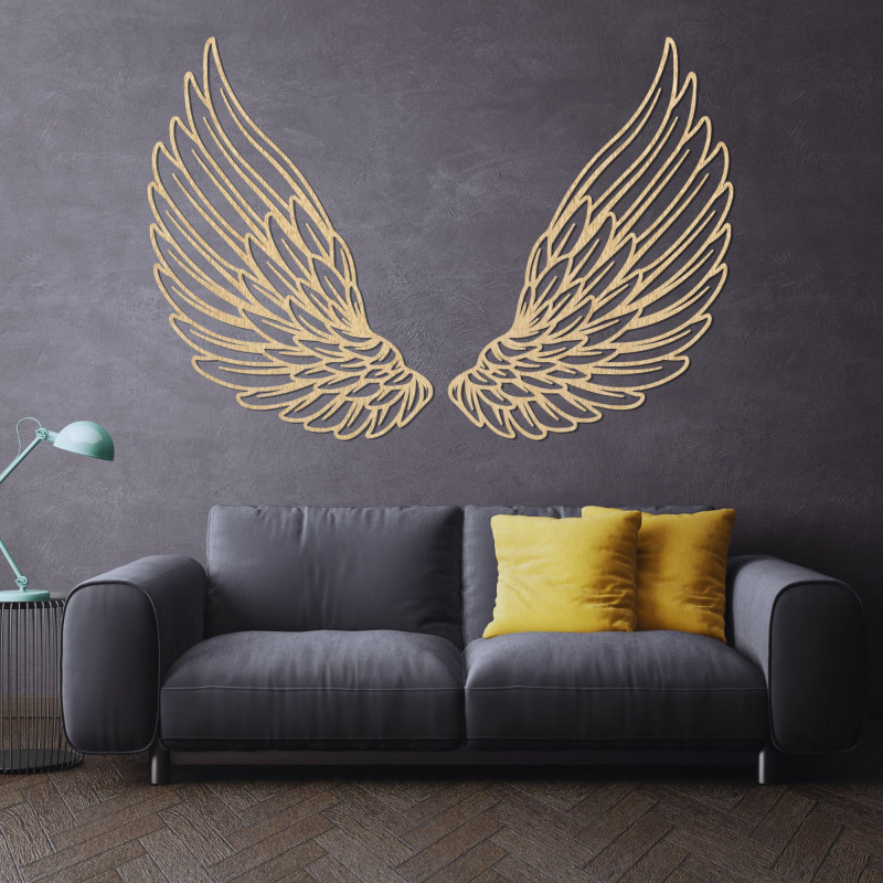 Fából készült fali dekoráció angyalszárnyak - ANGELIC