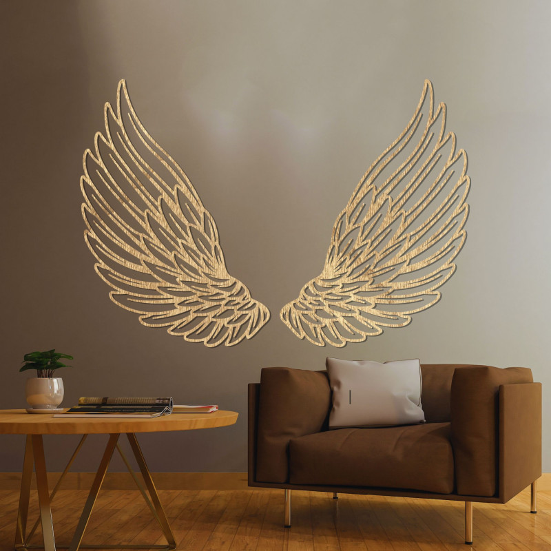 Fából készült fali dekoráció angyalszárnyak - ANGELIC