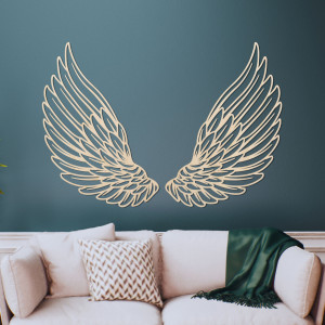 Fából készült fali dekoráció angyalszárnyak - ANGELIC