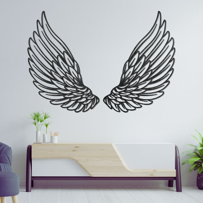 Fából készült fali dekoráció angyalszárnyak - ANGELIC