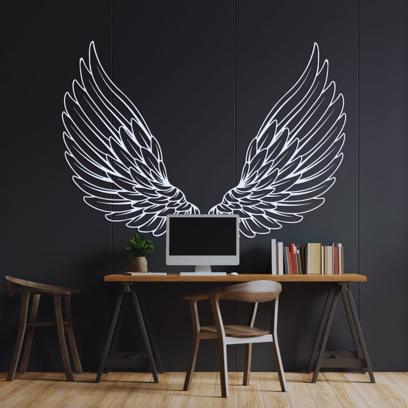 Fából készült fali dekoráció angyalszárnyak - ANGELIC
