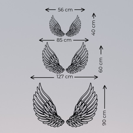 Fából készült fali dekoráció angyalszárnyak - ANGELIC