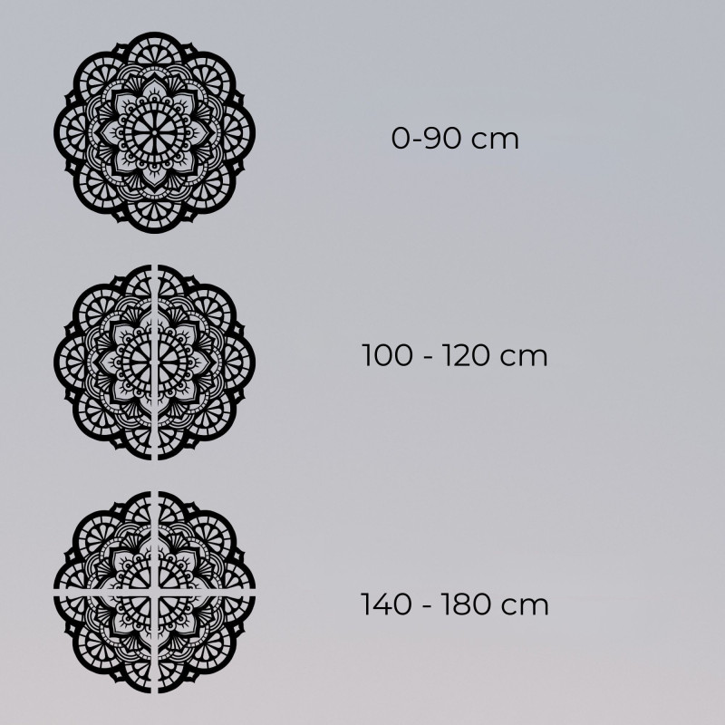 Fából készült fali dekoráció mandala fény - LUMINA