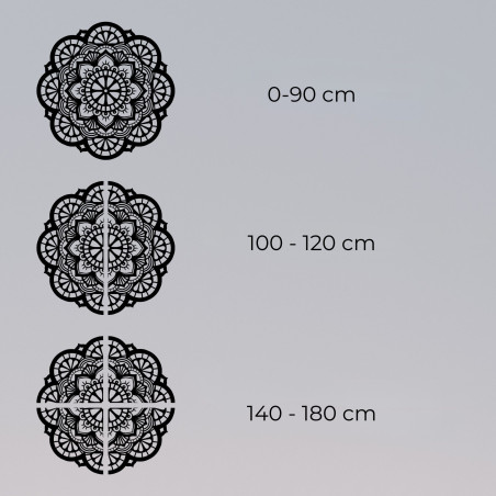 Fából készült fali dekoráció mandala fény - LUMINA