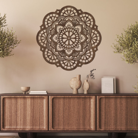 Fából készült fali dekoráció mandala életfény Fából készült fali dekoráció mandala életfény