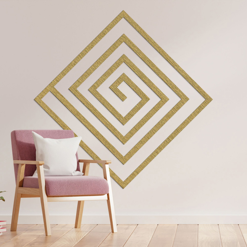 Fából készült dekorációs spirál - SQUARIL