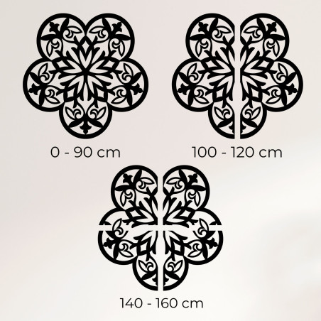 Fából készült fali dekoráció mandala titokzatos virág - AURELIA