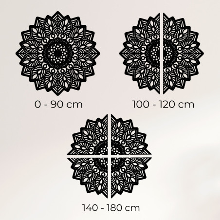Faragott fából készült fali dekoráció mandala nap - SOLIS