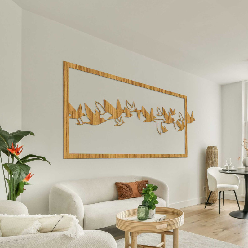 Fából készült falikép madarak - RODDO
