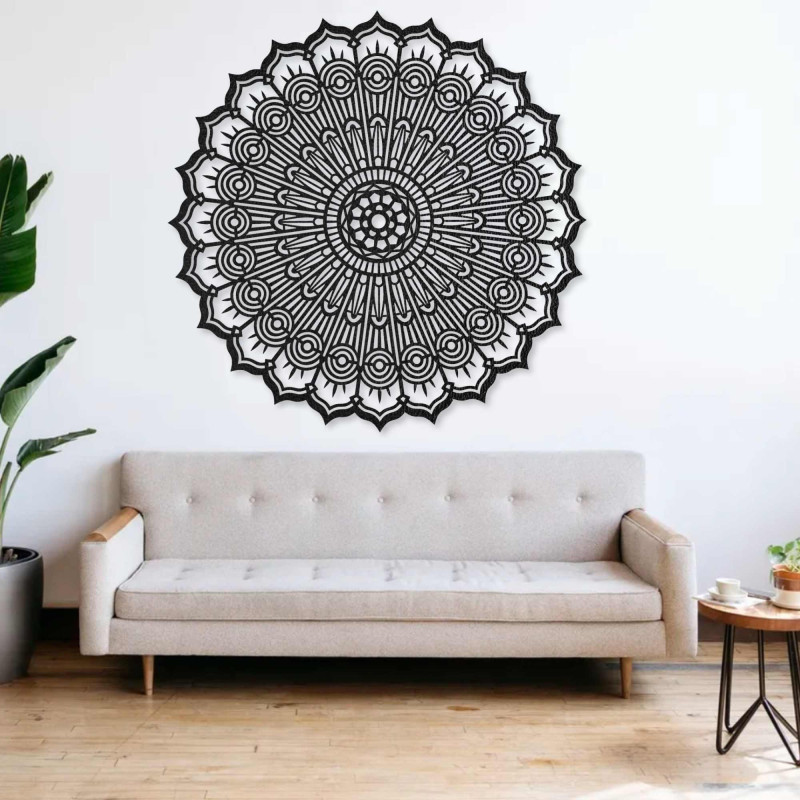 Fából készült mandala faldekoráció