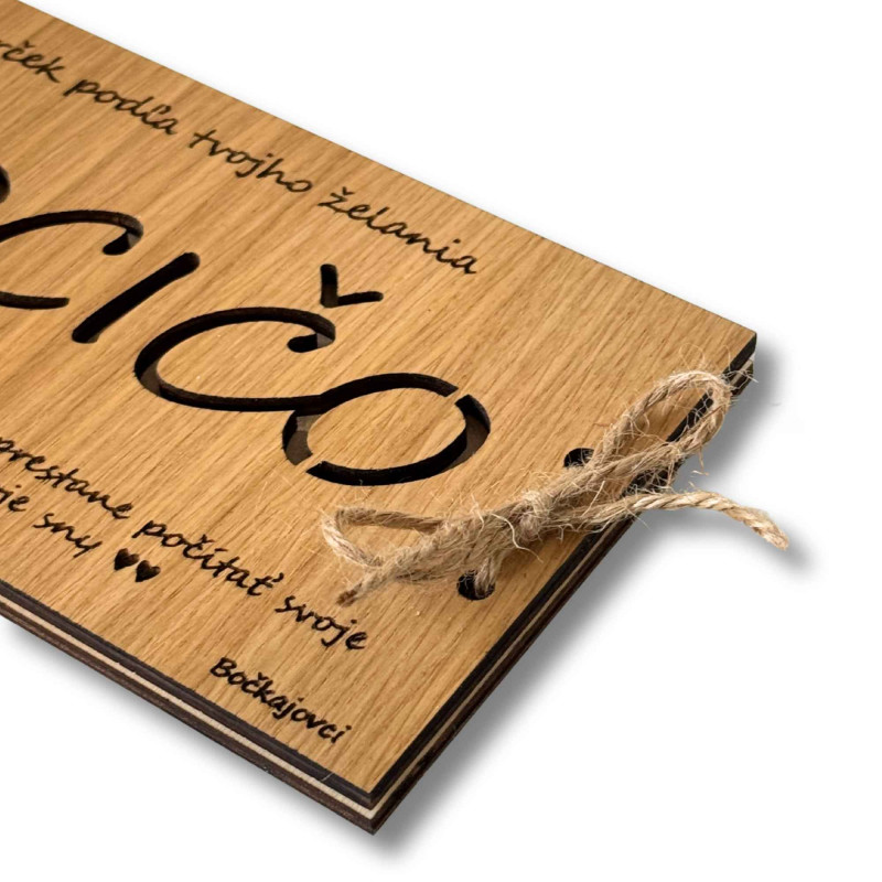 Fa pénzesboríték - BÁRMILYEN 20 x 10 cm