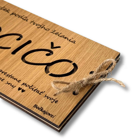 Fa pénzesboríték - BÁRMILYEN 20 x 10 cm