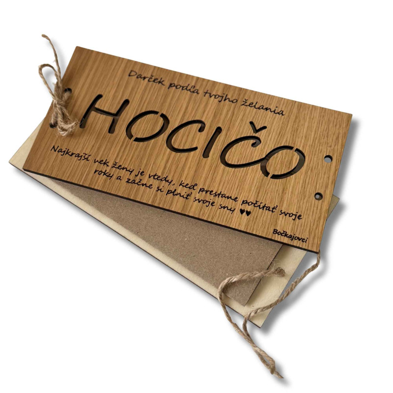 Fa pénzesboríték - BÁRMILYEN 20 x 10 cm