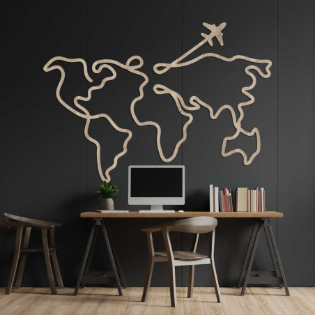 Fából készült fali térkép - LOTAPO