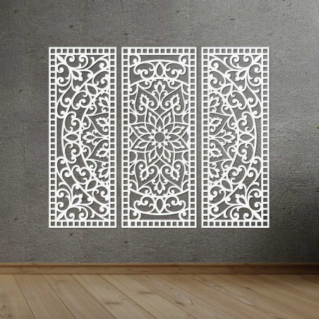 Faldekoráció háromrészes mandala panel - AURELIA