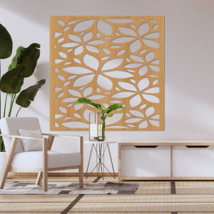 Fából készült virágos kép négyzet - BOTANICA 2