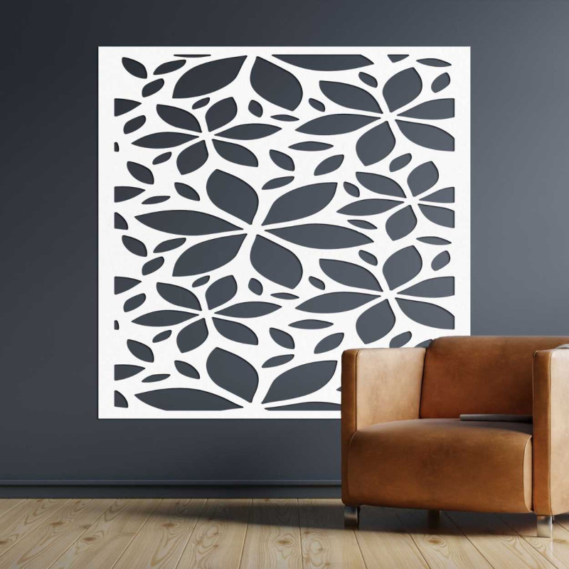 Fából készült virágos kép négyzet - BOTANICA