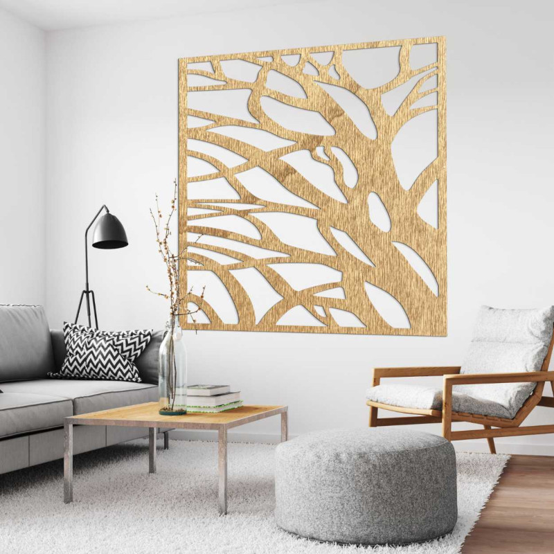 Fa fali dekoráció természet négyzet - LASLO