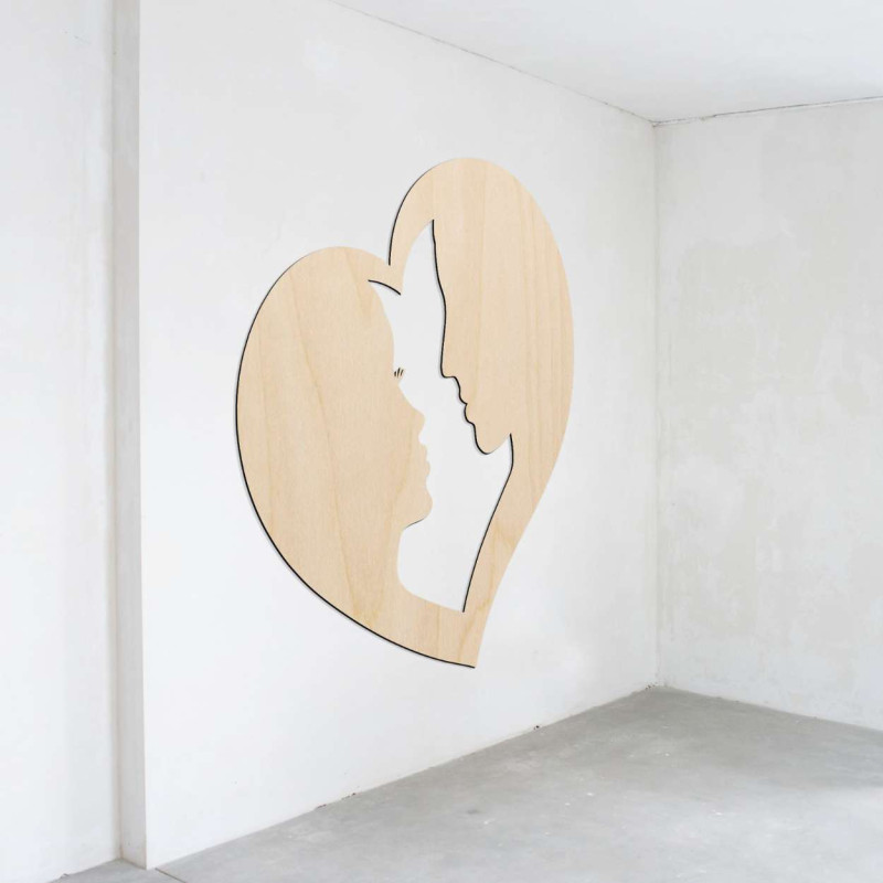 fa kép a nappali falán