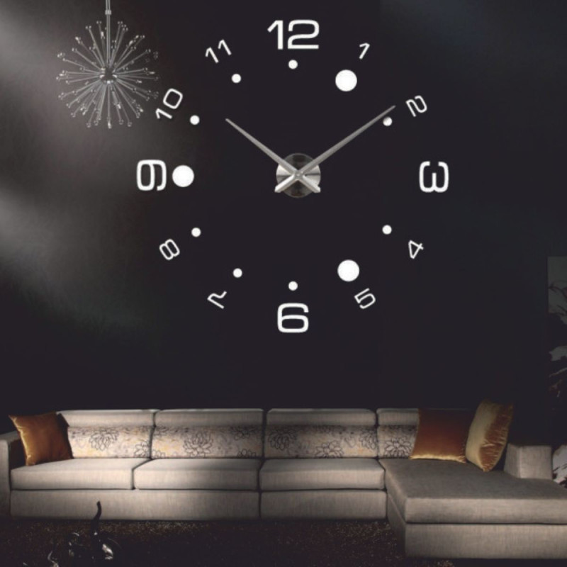 Nagy 3D műanyag falióra - DEREK