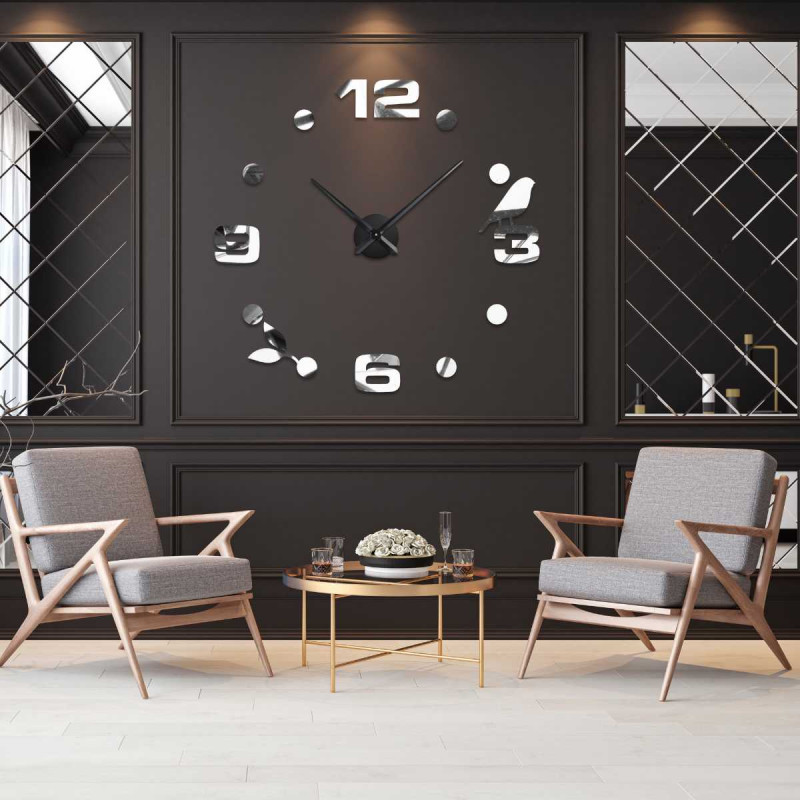 Modern tükrös falióra ragasztóval - DIYPAJPA