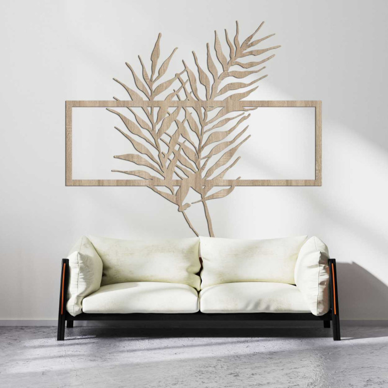 Fa kép minimalista levelekkel keretben - FERNS