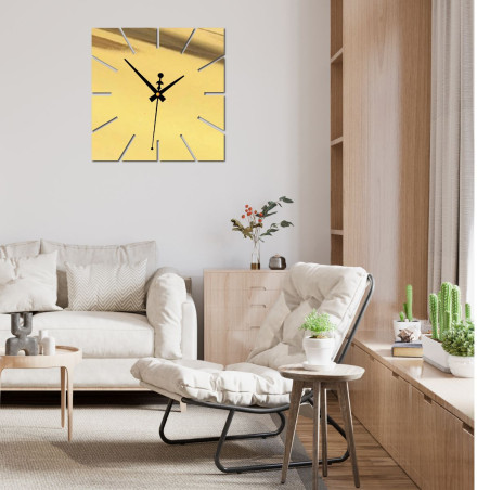 Fekete falióra számok nélkül, modern dizájnnal Fekete falióra számok nélkül, modern dizájnnal