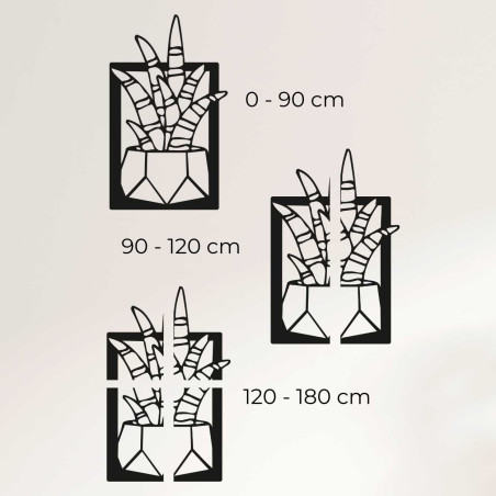 Fából készült falfestmény pozsgás növények - DUIO