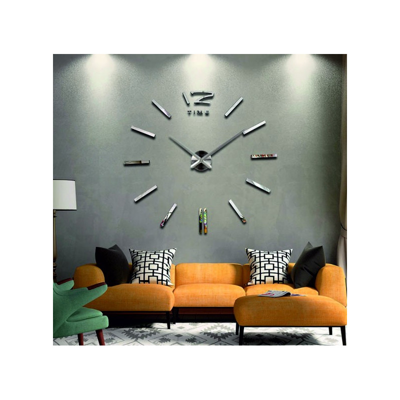 Nagyméretű 3D öntapadós falióra, modern 3D falióra. Falióra konyhába és nappaliba.