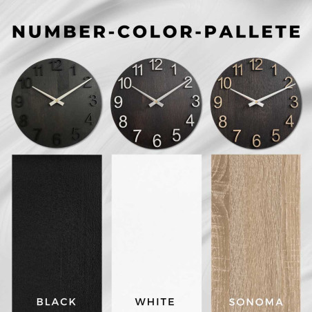 Kerek faóra egyszerű minimalista dizájnnal