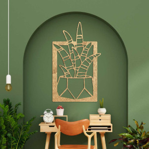 Kör alakú, fából készült falióra finom felületi textúrával. 2