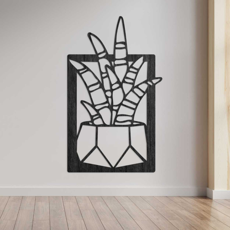 Modern, fából készült falióra egyszerű, minimalista dizájnnal.