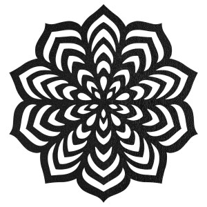 Fa dekoráció bonyolult kör formával és finom kivágásokkal. 2