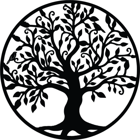 Fából készült falfestmény - Az életfa a növekedést szimbolizálja