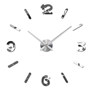 Nagy, barkácsolt 3D PMMA hab tükrös falióra 2