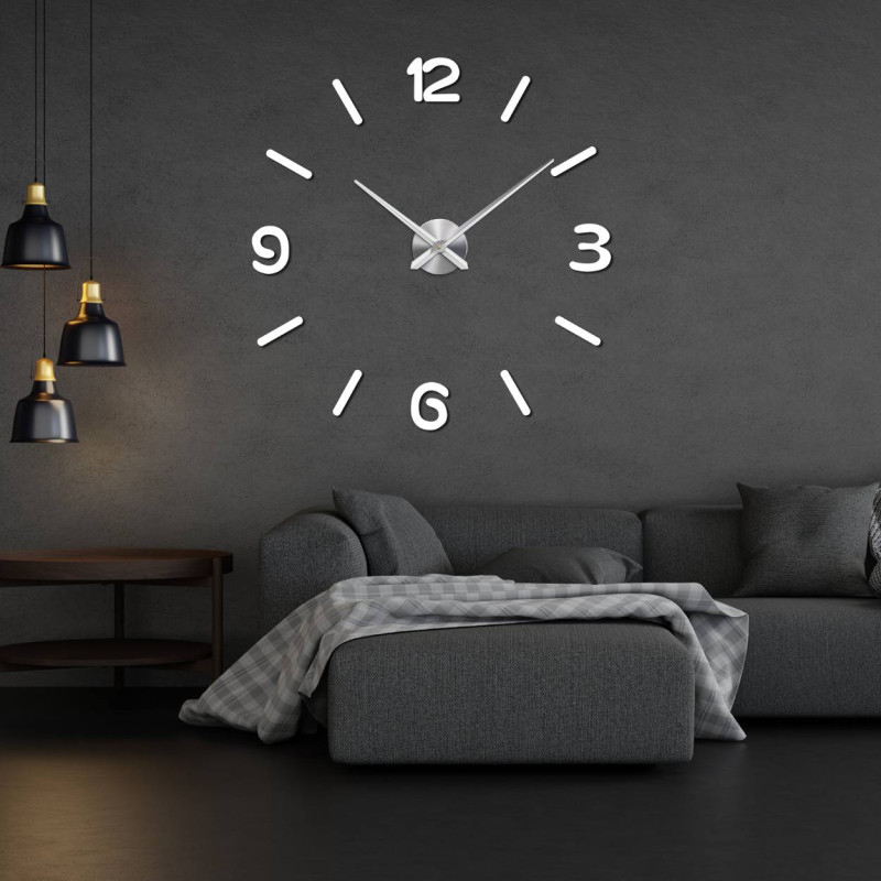 Stílusos plexiüvegből készült óra, csendes és könnyen felszerelhető bármilyen helyiségbe.