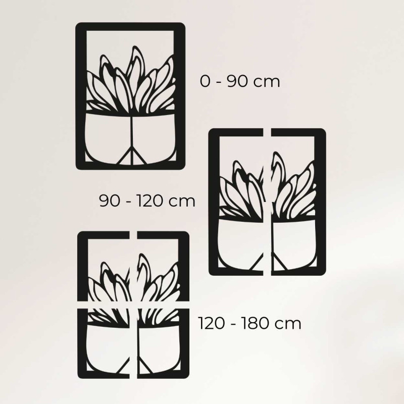 Faragott fa panel kaktusz motívummal, konyhába illő