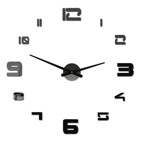 Modern óra fényes plexiüvegből, könnyen felszerelhető.