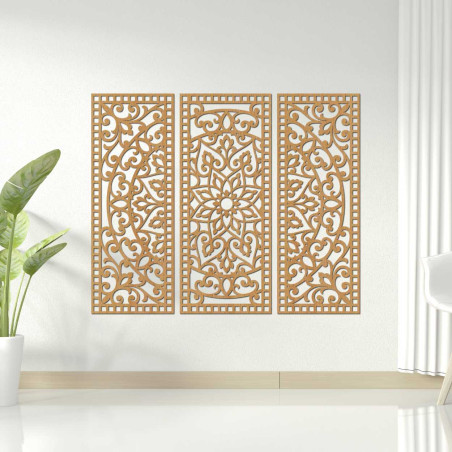 A háromrészes kialakítás a hagyományos mintákat modern precizitással ötvözi. A háromrészes kialakítás a hagyományos mintákat modern precizitással ötvözi.