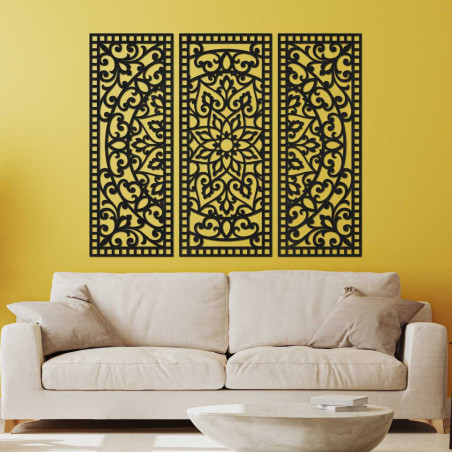 A háromrészes kialakítás a hagyományos mintákat modern precizitással ötvözi. A háromrészes kialakítás a hagyományos mintákat modern precizitással ötvözi.