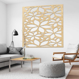 copy of Fából készült fali dekoráció virágok négyzet- SAJFO 2