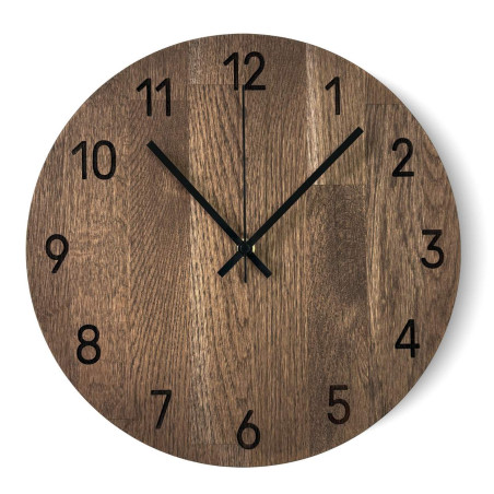 Kézzel készített falióra kiváló minőségű tölgyfából