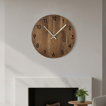 Kézzel készített falióra tömör tölgyfából - MAHKO